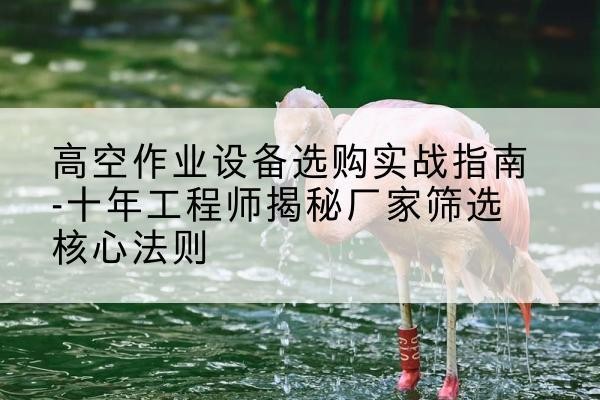 秀洲剪叉式升降机厂家-高空作业设备选购实战指南-十年工程师揭秘厂家筛选核心法则